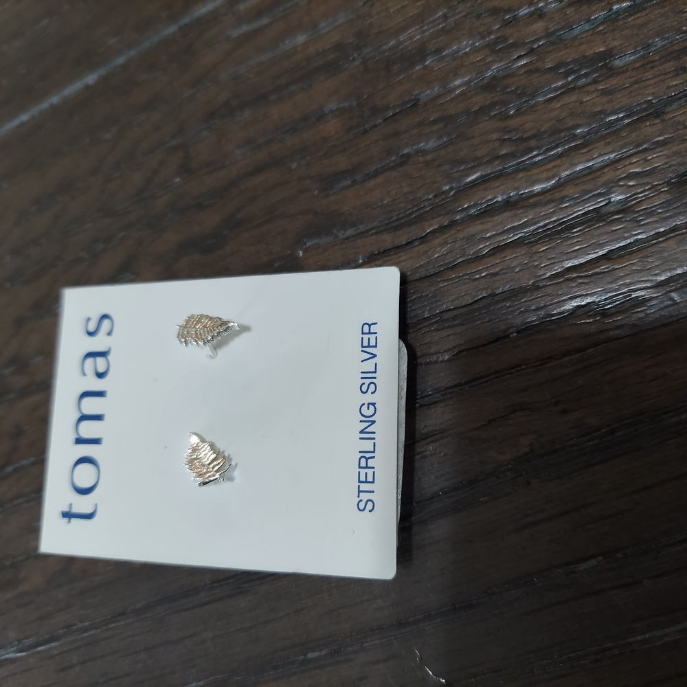 Tomas Sterling Silver Leaf Earrings